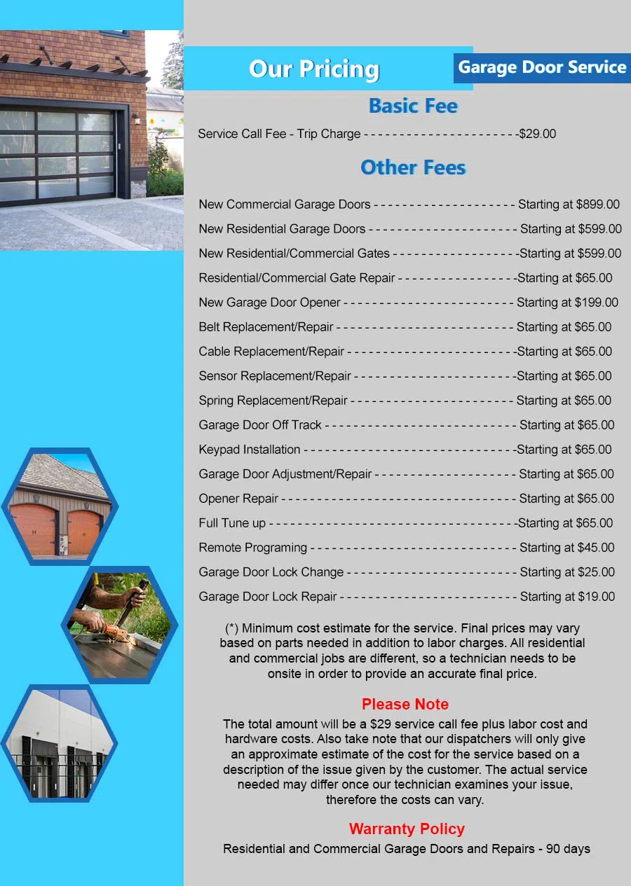 Capitol Garage Door Service Somerset, MA 508-487-2427 - pricelist4