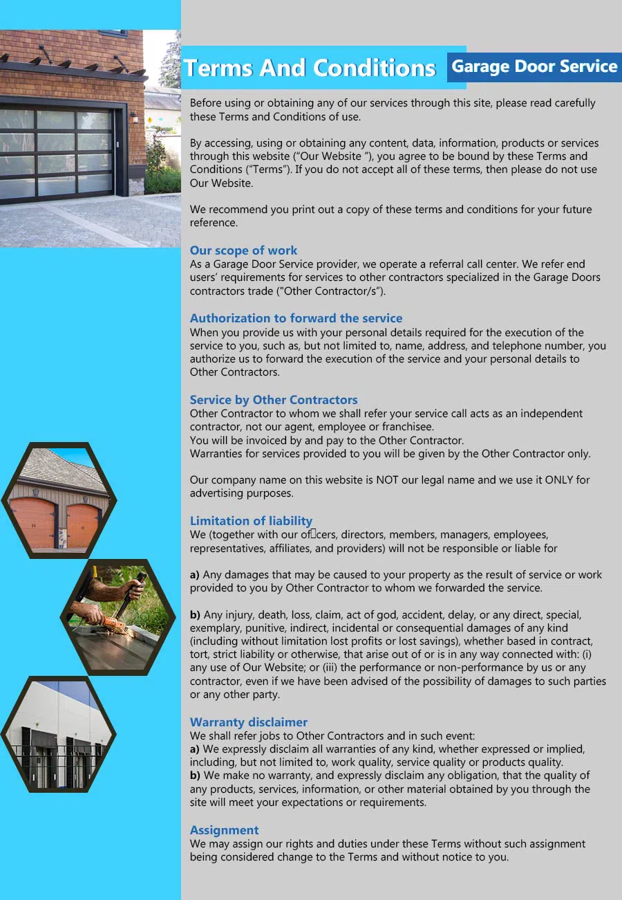 Capitol Garage Door Service Somerset, MA 508-487-2427 - terms4